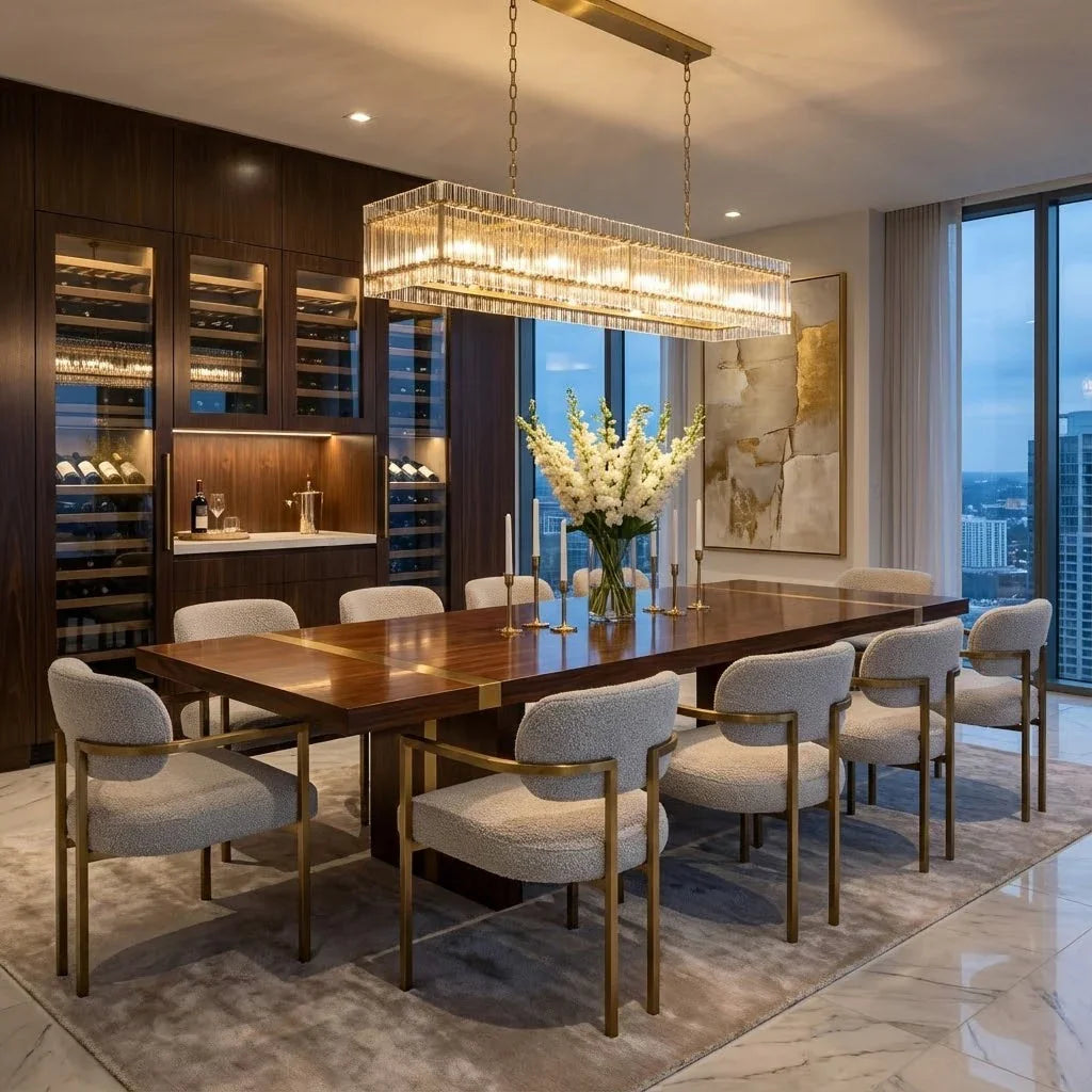 Modern Rectangular Linear Chandelier | wildoxy