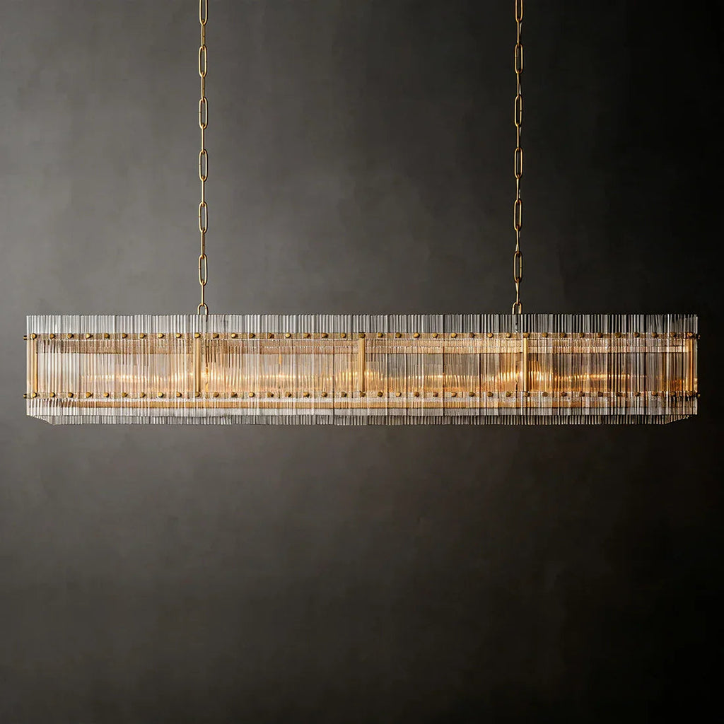 Modern Rectangular Linear Chandelier | wildoxy