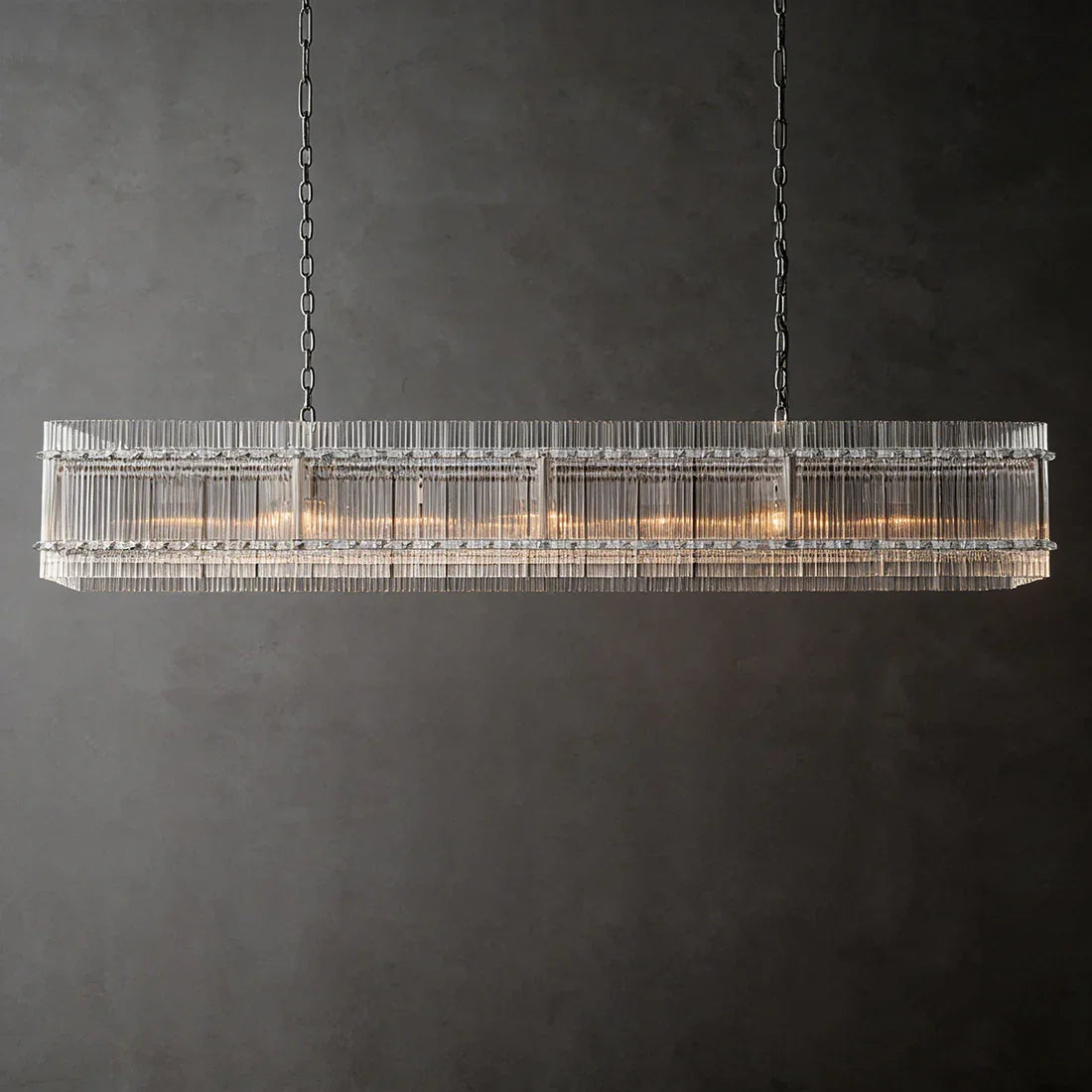 Modern Rectangular Linear Chandelier | wildoxy