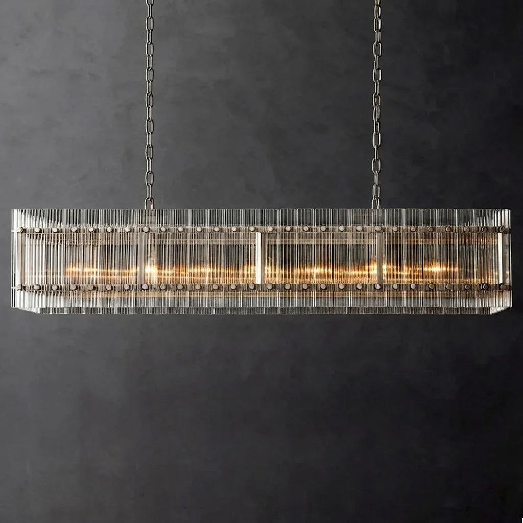 Modern Rectangular Linear Chandelier | wildoxy