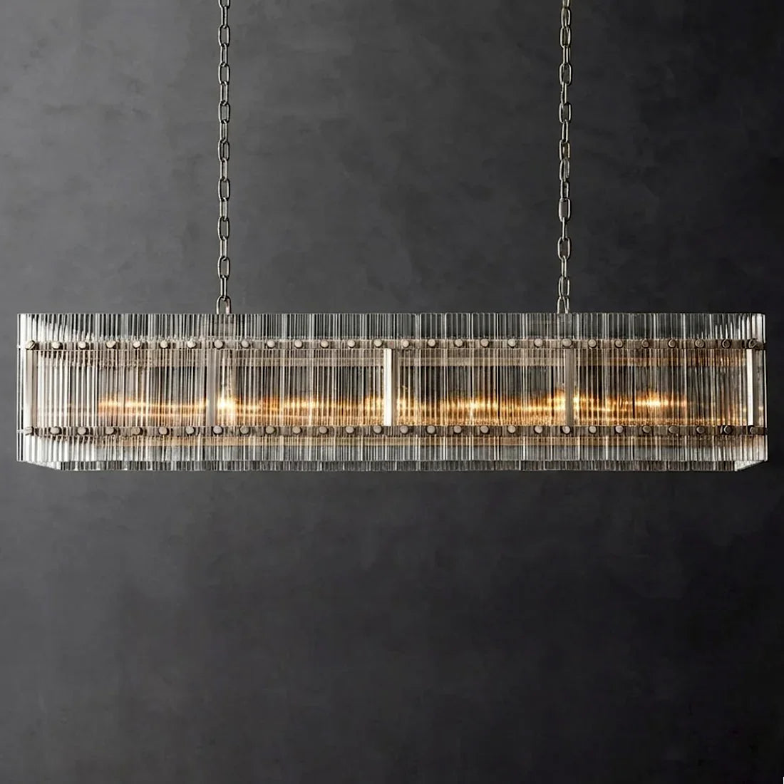 Modern Rectangular Linear Chandelier | wildoxy