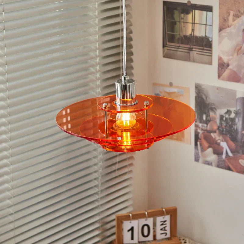 NovaUFO Acrylic Ceiling Pendant Light — UFO Silhouette Design