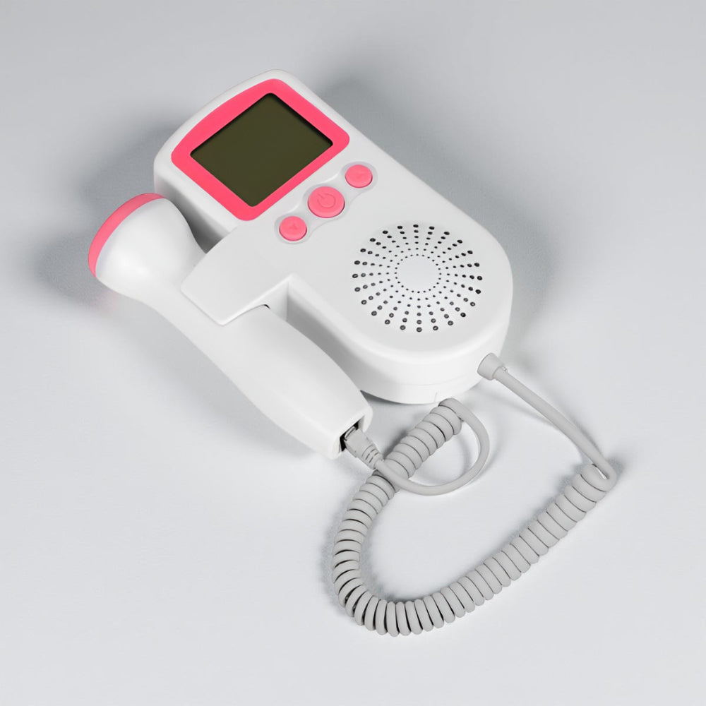 Fosterdoppler — 3 MHz-prob, LCD-skärm och högtalare