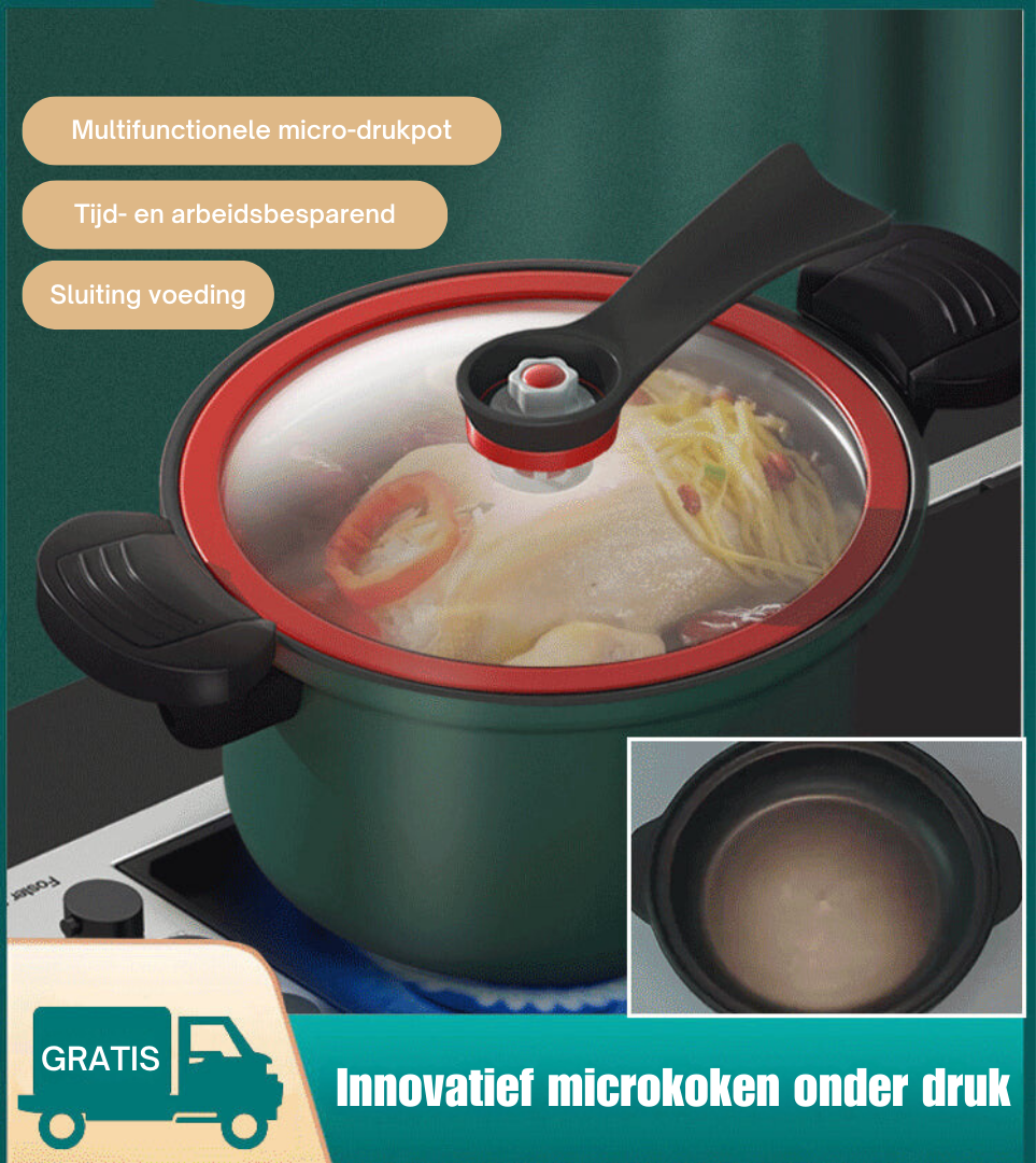 3.5L trykkoger — non-stick, langsom tilberedning og trykkogning