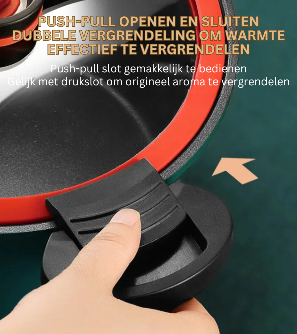 3.5L trykkoger — non-stick, langsom tilberedning og trykkogning