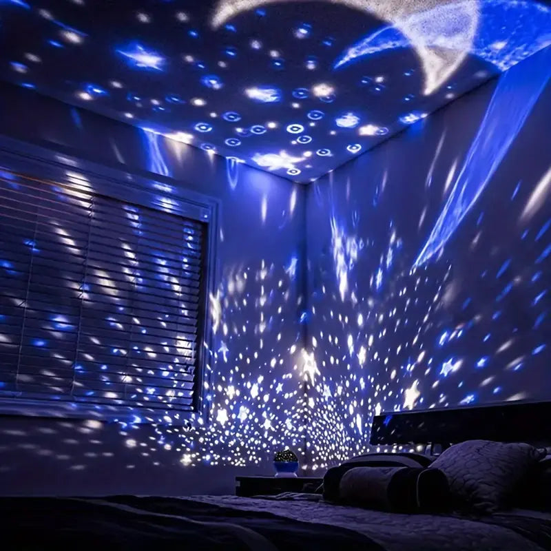 Rechargeable Star Projector — 360° Rotation, Timer