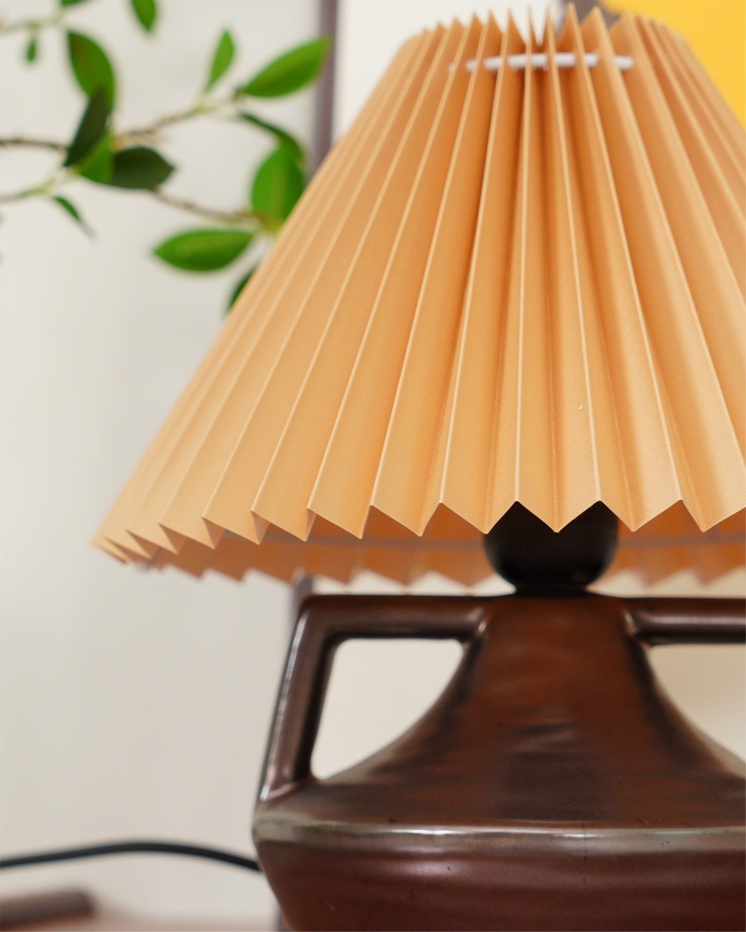 LumaNora Table Lamp — Pleated Shade, Warm Glow