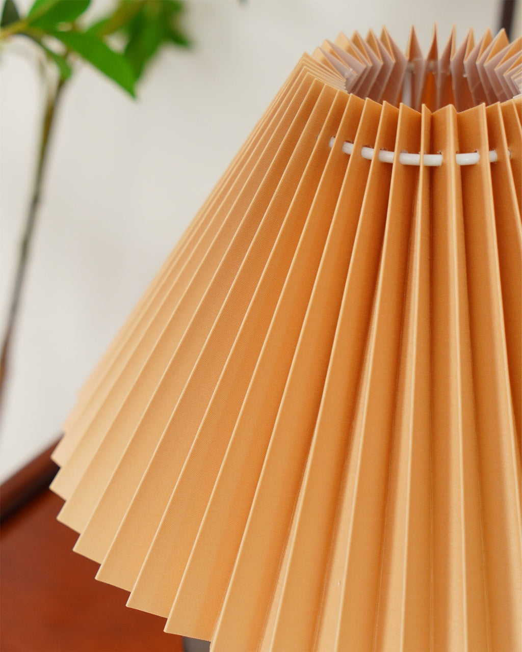 LumaNora Table Lamp — Pleated Shade, Warm Glow