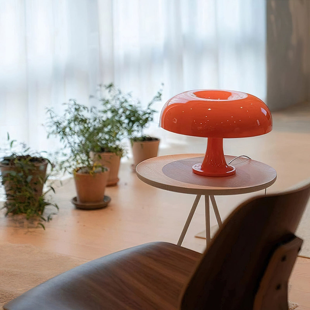 Pilz-Tischleuchte — 4 Lichtquellen, dimmbares Retro-Leuchten