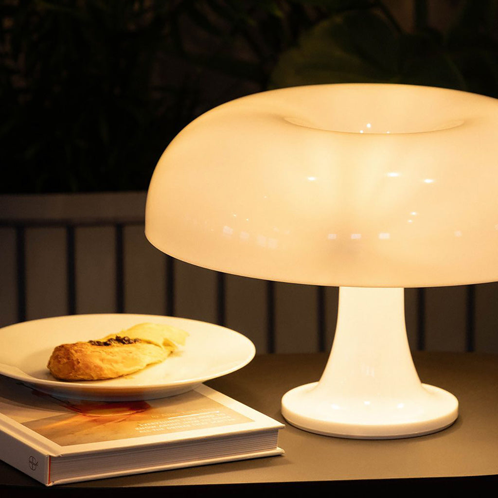 Pilz-Tischleuchte — 4 Lichtquellen, dimmbares Retro-Leuchten
