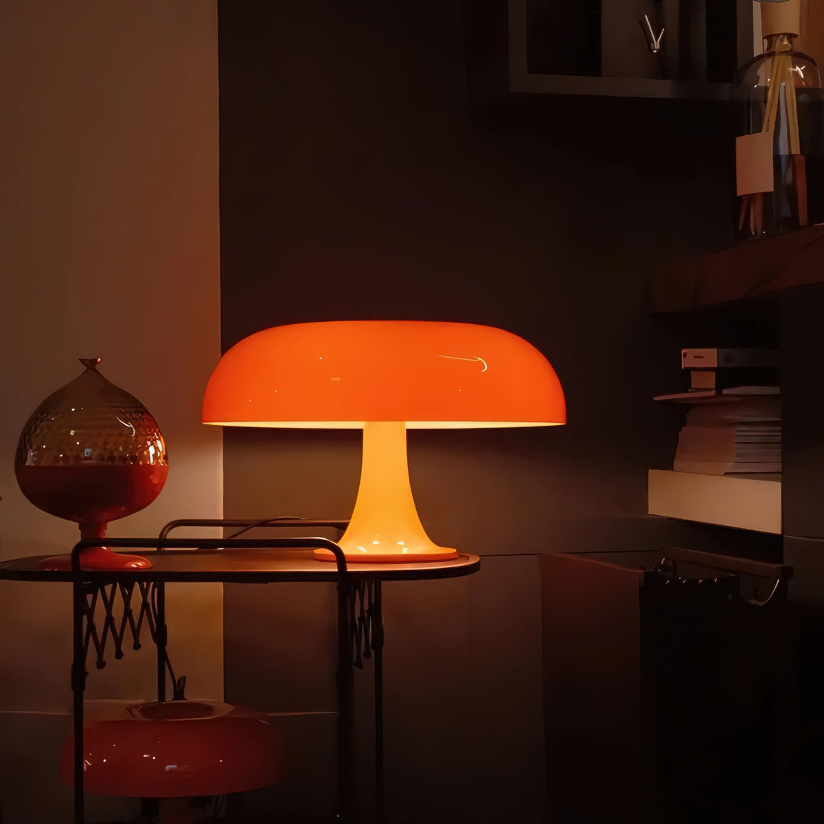 Pilz-Tischleuchte — 4 Lichtquellen, dimmbares Retro-Leuchten