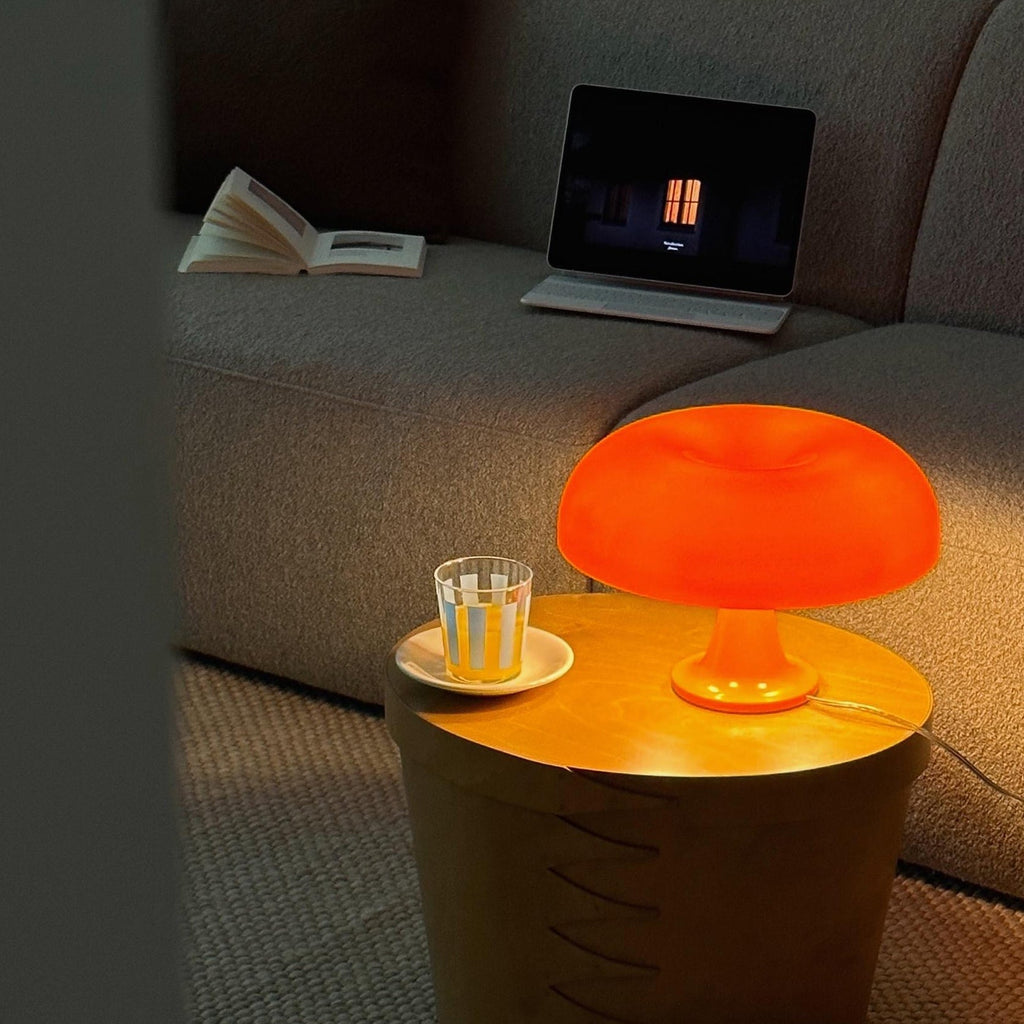 Pilz-Tischleuchte — 4 Lichtquellen, dimmbares Retro-Leuchten