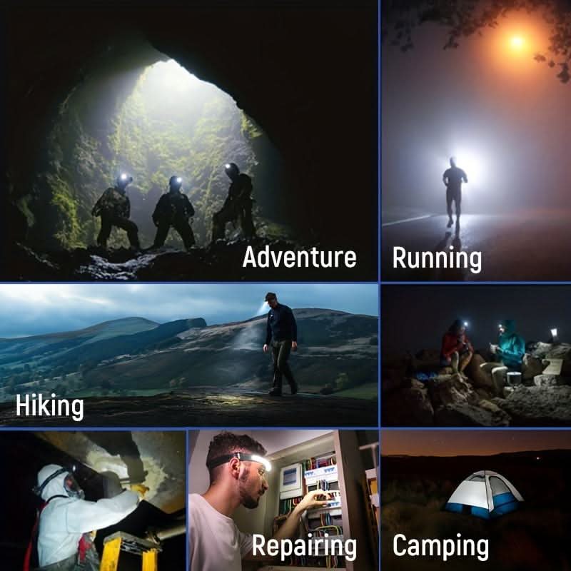 TrailPulse 1500-Lumen LED Headlamp — 230-Degree Panoramic Beam