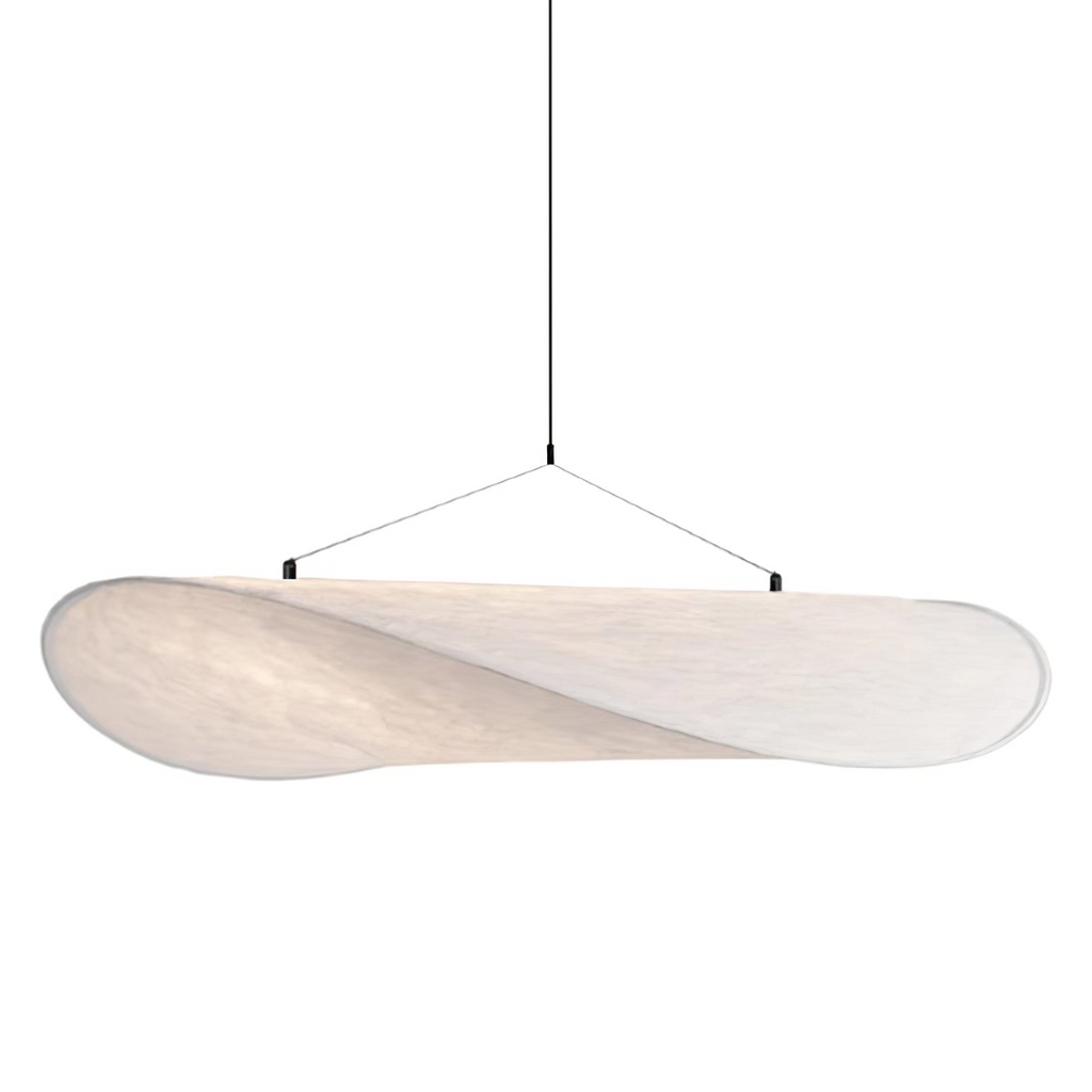 Sculptural Silk Pendant Lamp — Graceful Form, Elegant Design