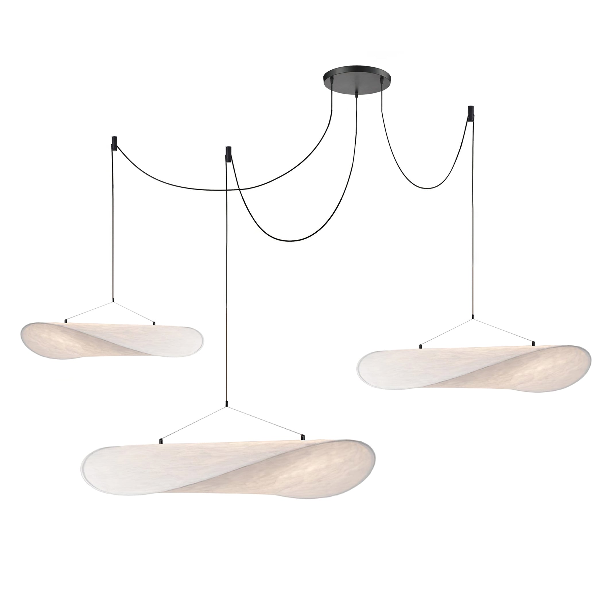 Sculptural Silk Pendant Lamp — Graceful Form, Elegant Design