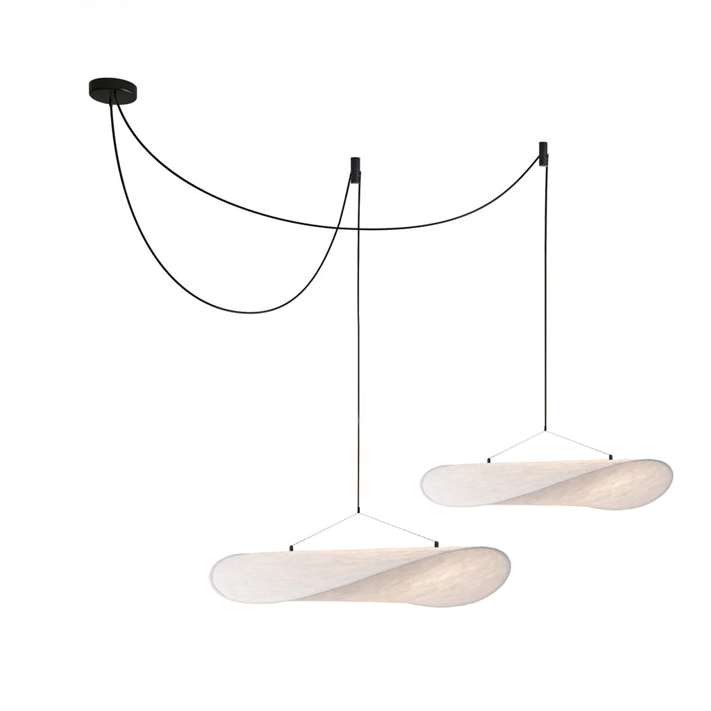 Sculptural Silk Pendant Lamp — Graceful Form, Elegant Design