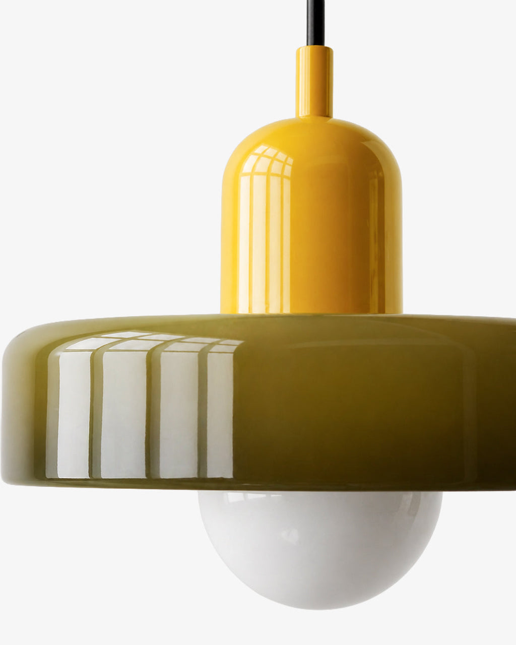 Skandinavisk pendellampa i glas, frostad skärm på 19–35 cm