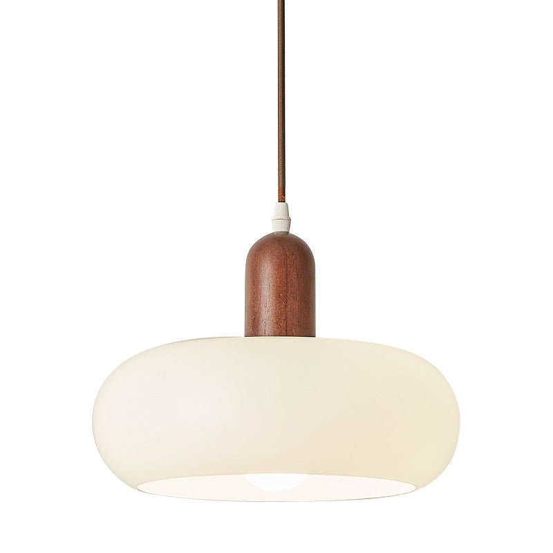 12-Inch Diameter Scandinavian Round Glass Pendant Lamp — Ceiling Suspension