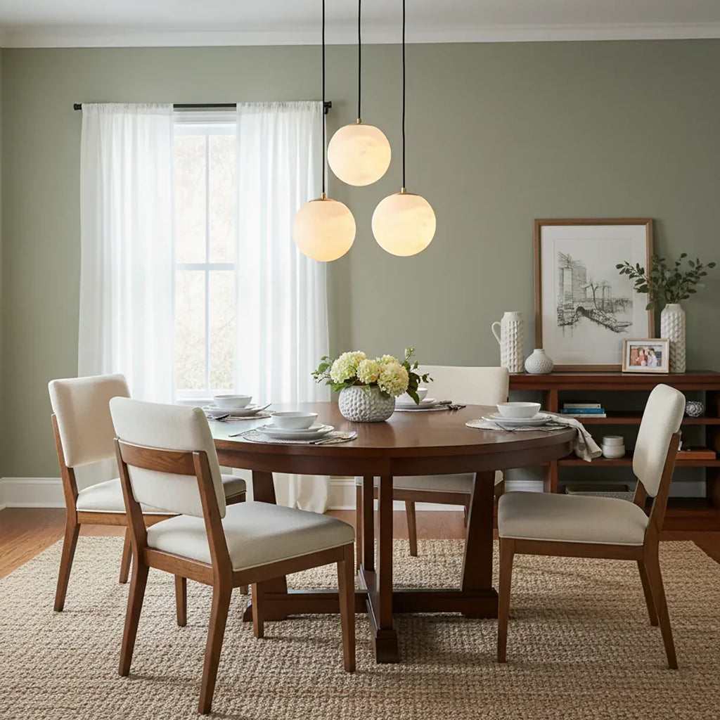 Nordic Style Spherical Alabaster Pendant Light | wildoxy