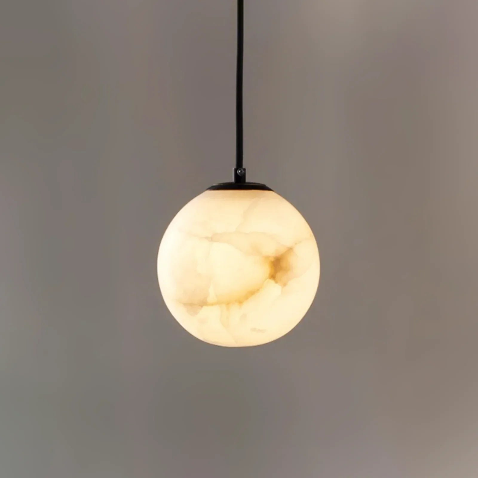 Nordic Style Spherical Alabaster Pendant Light | wildoxy