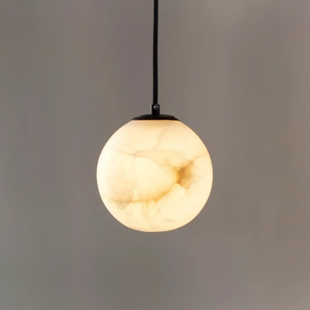 Nordic Style Spherical Alabaster Pendant Light | wildoxy