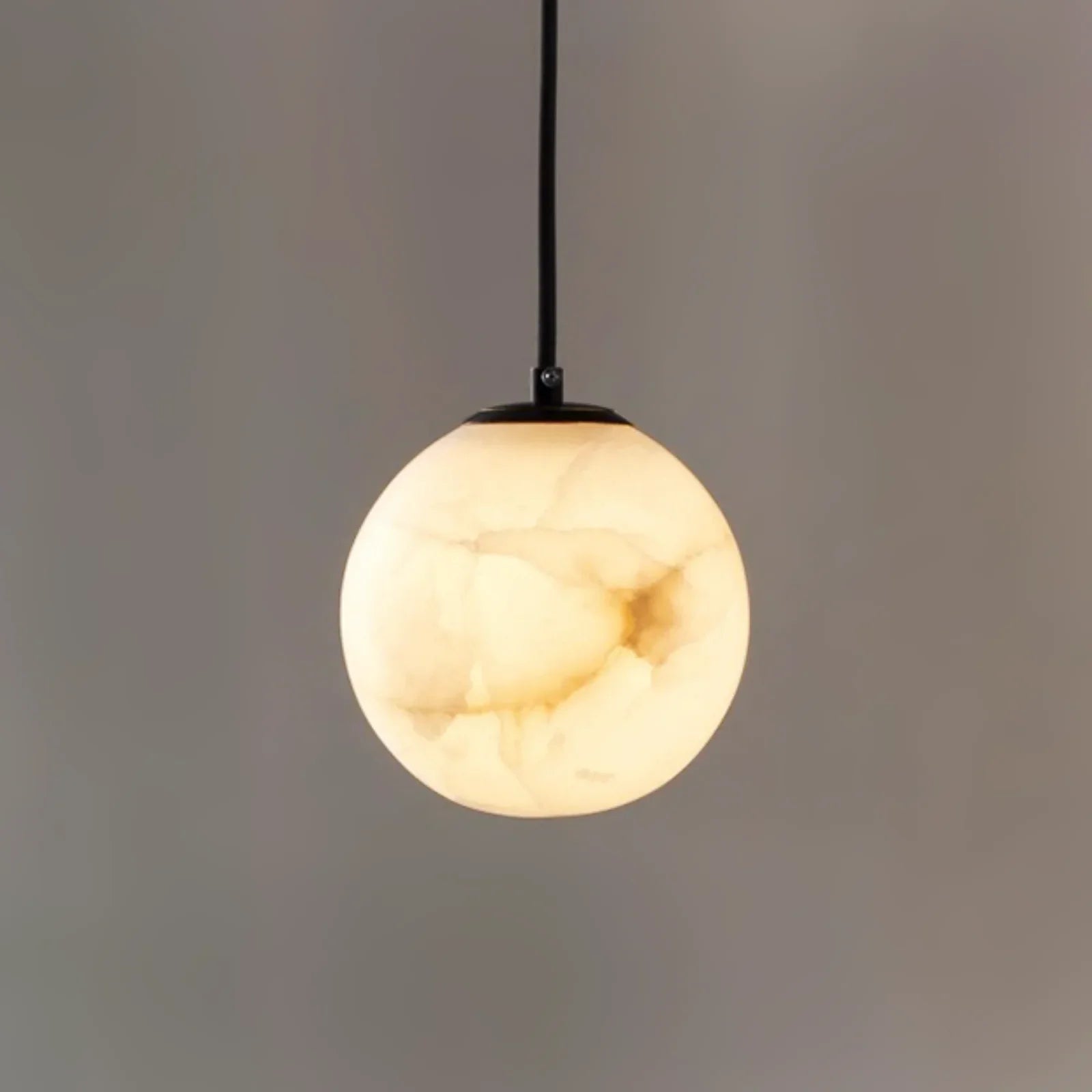 Nordic Style Spherical Alabaster Pendant Light | wildoxy