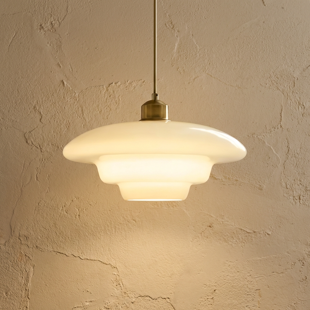 Ribbed Clear Glass Shade Antique-Inspired Pendant Light