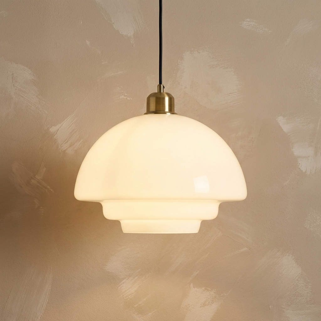 Ribbed Clear Glass Shade Antique-Inspired Pendant Light