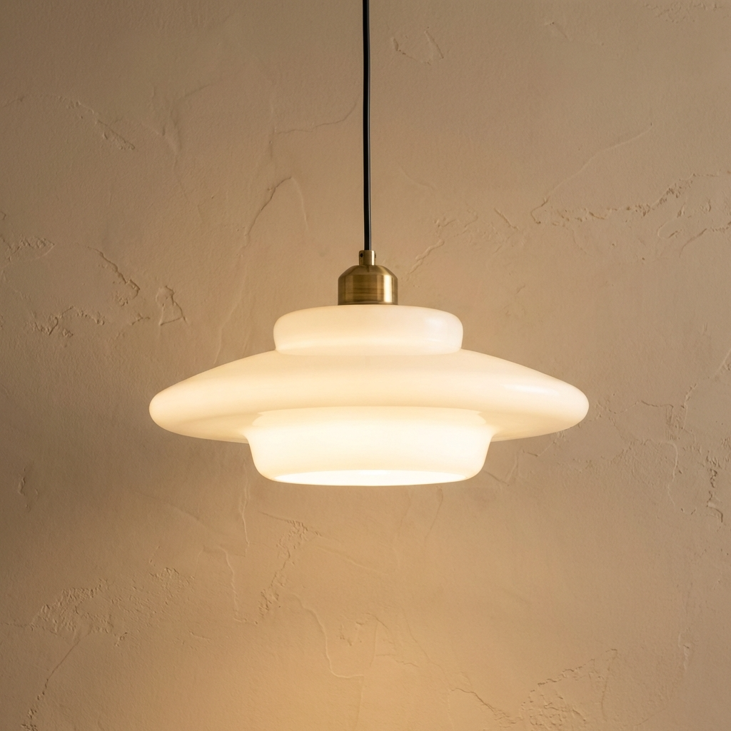Ribbed Clear Glass Shade Antique-Inspired Pendant Light