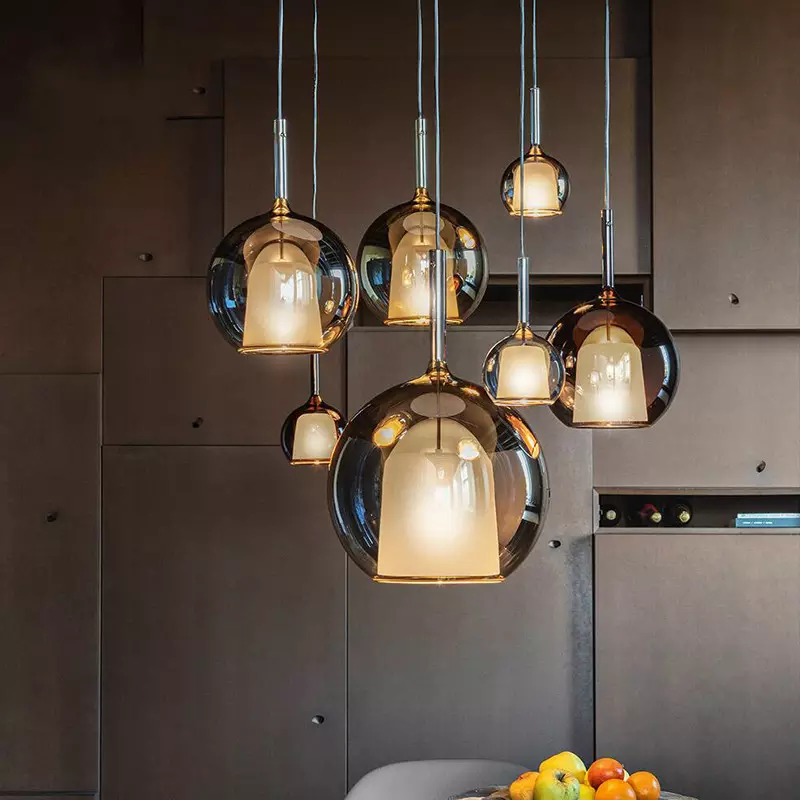 Nordic Glass Pendant Light — Minimalist Design, Soft Glow