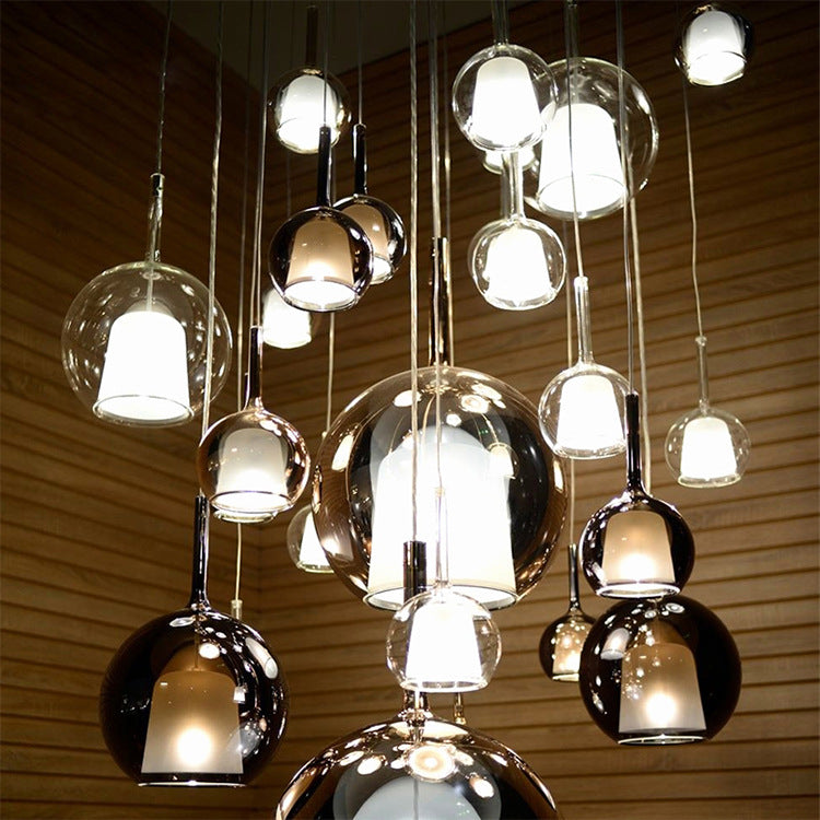 Nordic Glass Pendant Light — Minimalist Design, Soft Glow