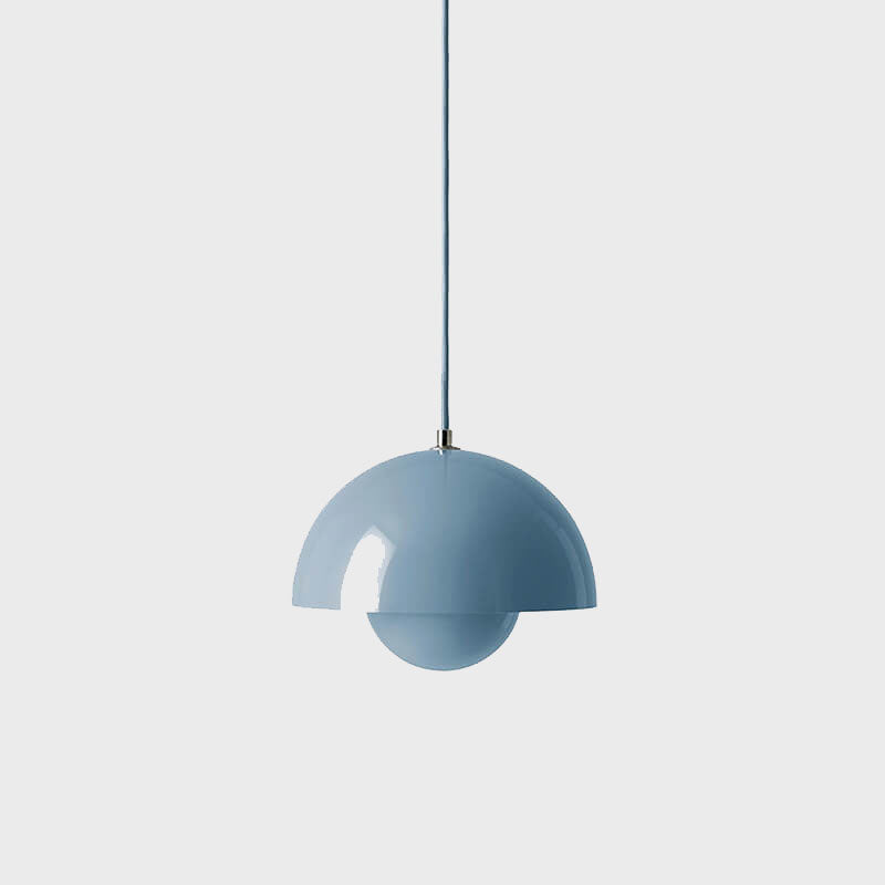 Lampă suspendată semicirculară scandinavă din metal, cu 1 bec