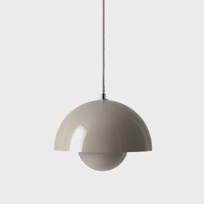 Lampă suspendată semicirculară scandinavă din metal, cu 1 bec