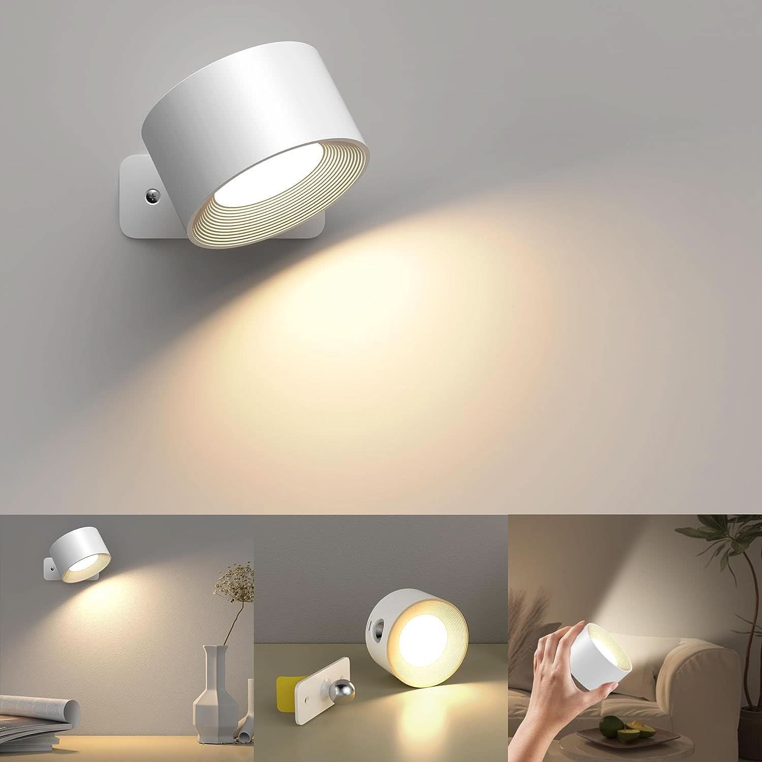 NovaLume Dimmable LED Wall Lamp — 360 Degree Rotatable Arm, Flexible Positioning
