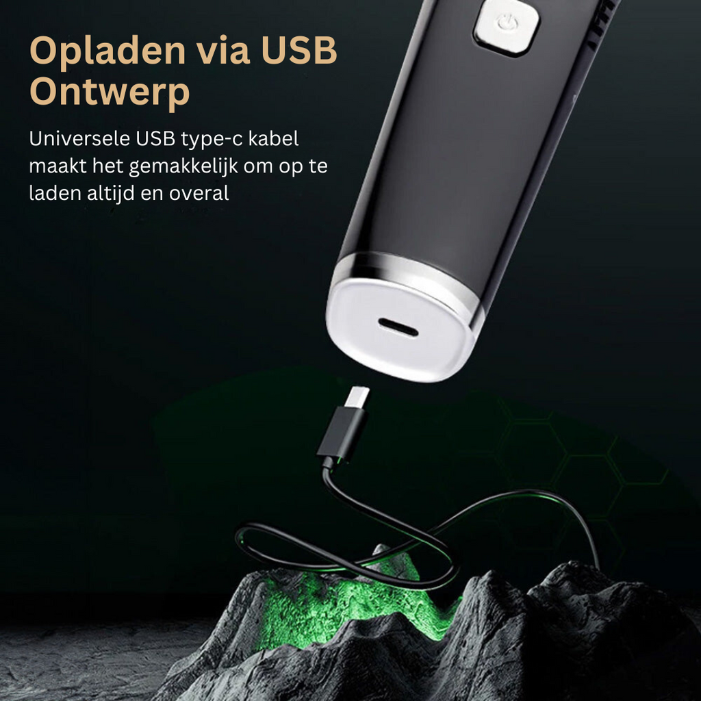 Vakuum-Bart- und Körpertrimmer — wasserdicht, per USB wiederaufladbar