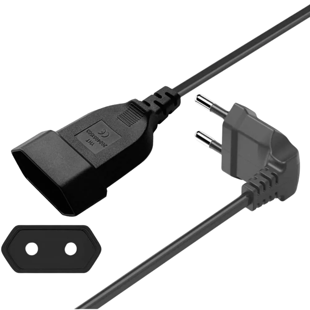 EU延長ケーブル、2ピンユーロプラグ付き - 0.5–5.0Mの長さ
