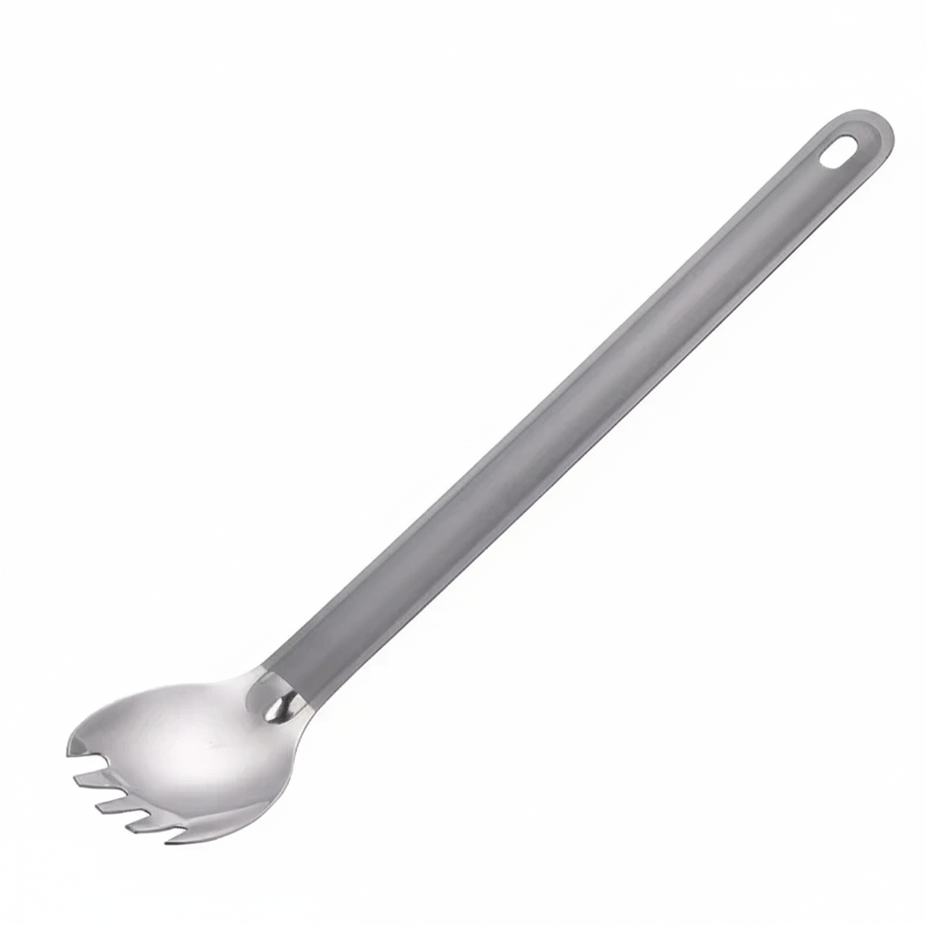 LuminaSpork Ultralight Titanium Spork and Long-Handled Spoon Compact Dual Set