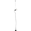 Nastavitelná závěsná lampa — kovové trubkové stínidlo, černá/bílá/červená