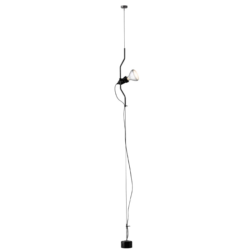 Nastavitelná závěsná lampa — kovové trubkové stínidlo, černá/bílá/červená
