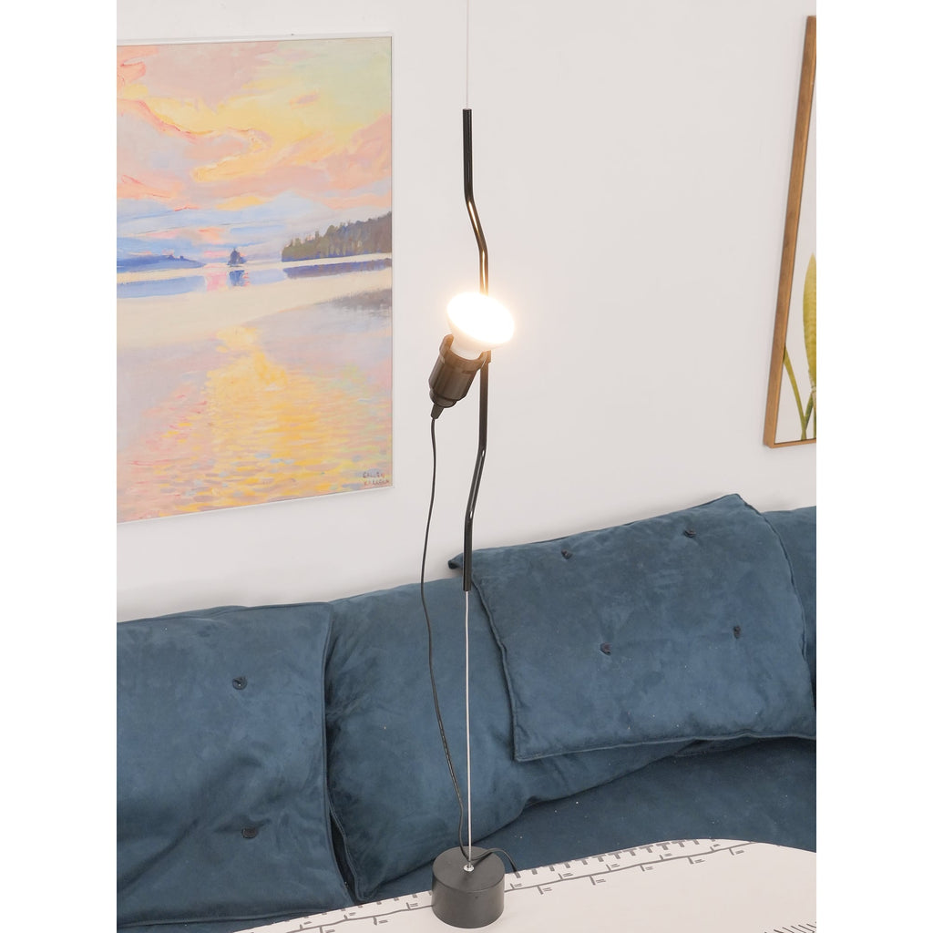 Nastavitelná závěsná lampa — kovové trubkové stínidlo, černá/bílá/červená