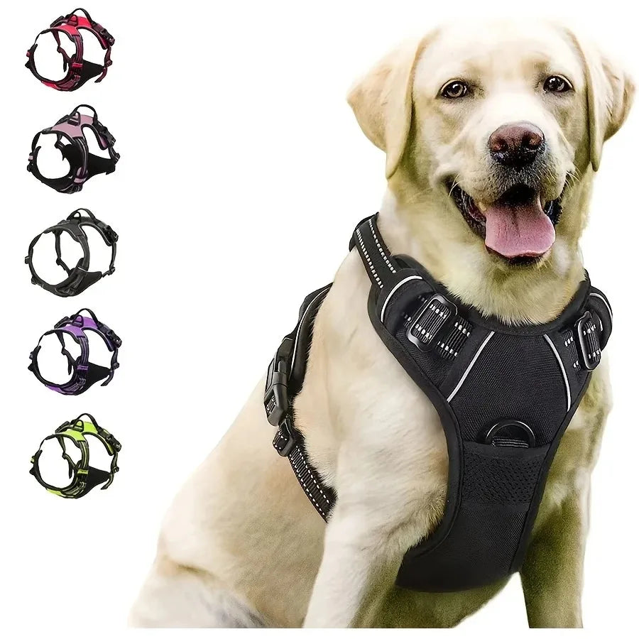 Set de arnés y collar a juego de ajuste seguro para perros pequeños y medianos