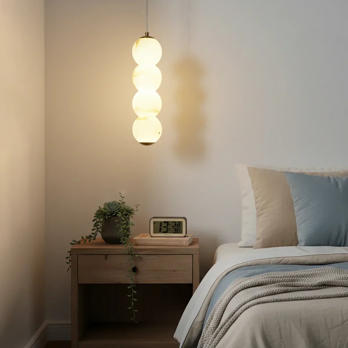 Pearl Alabaster Round Pendant Light | wildoxy