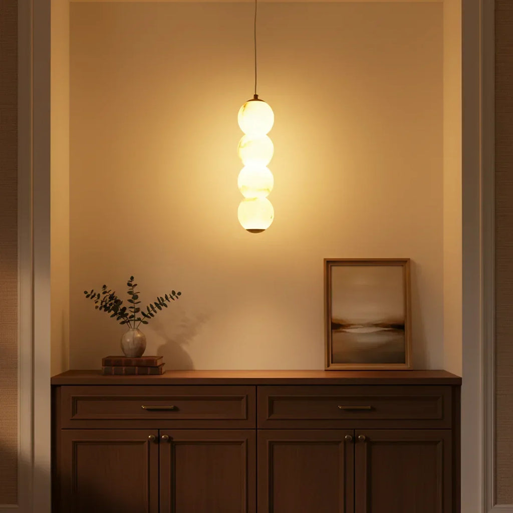 Pearl Alabaster Round Pendant Light | wildoxy