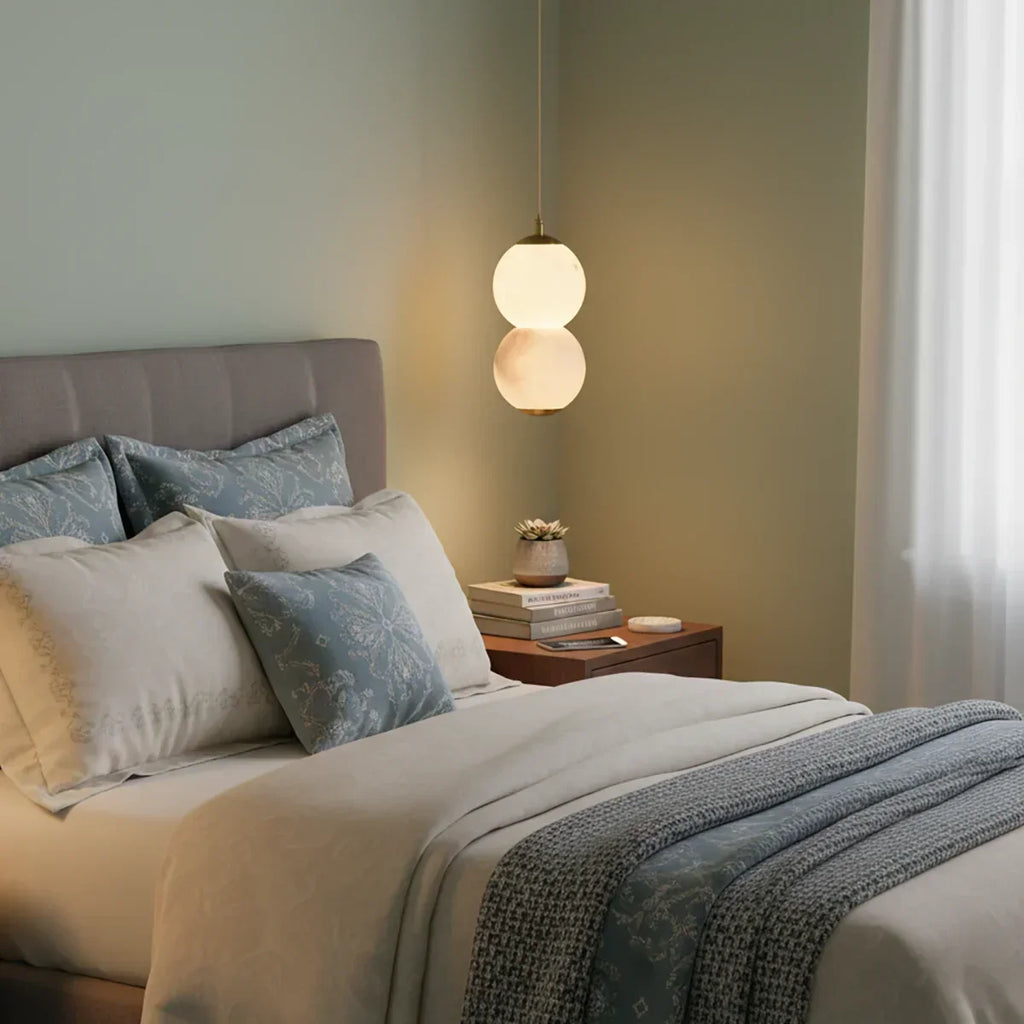 Pearl Alabaster Round Pendant Light | wildoxy