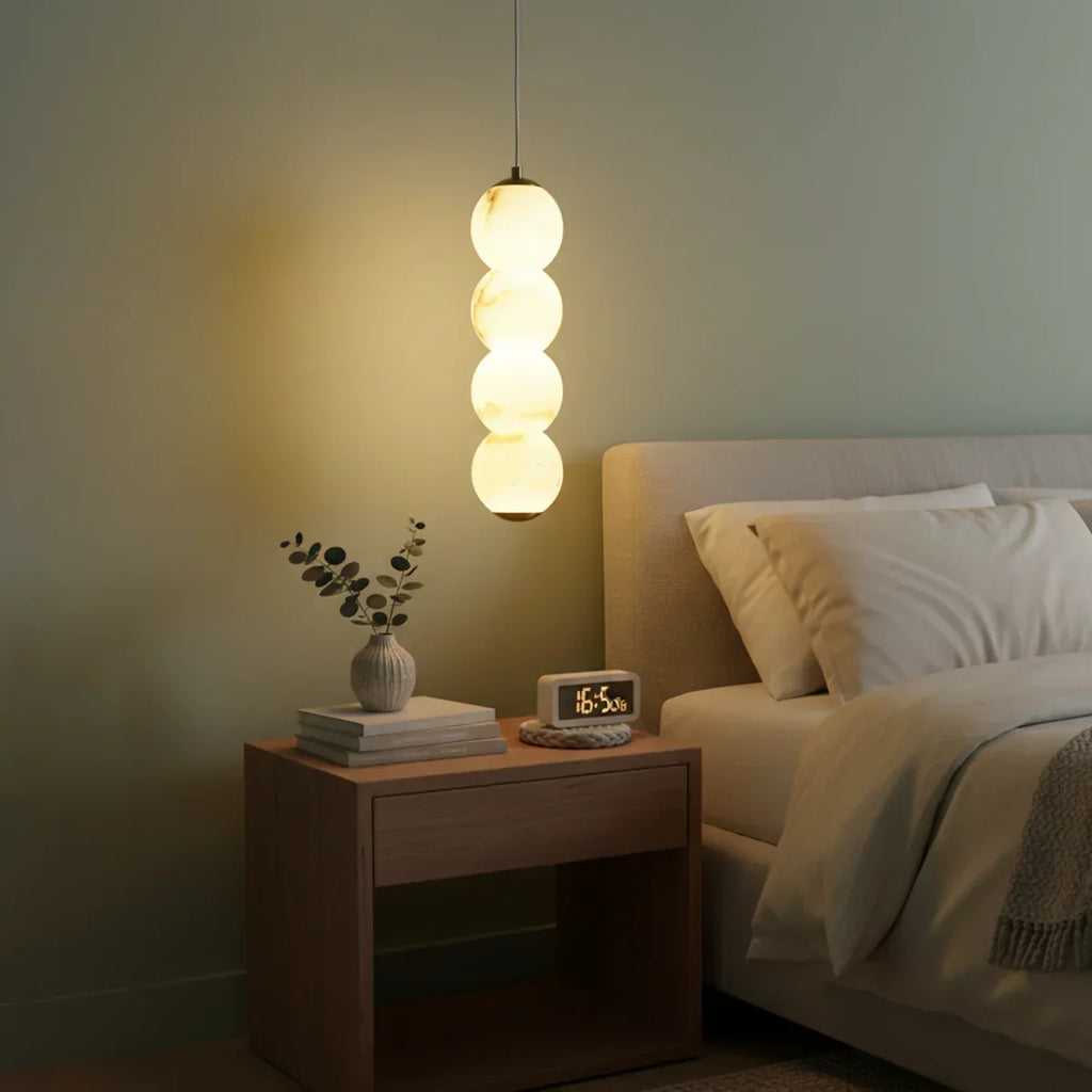 Pearl Alabaster Round Pendant Light | wildoxy