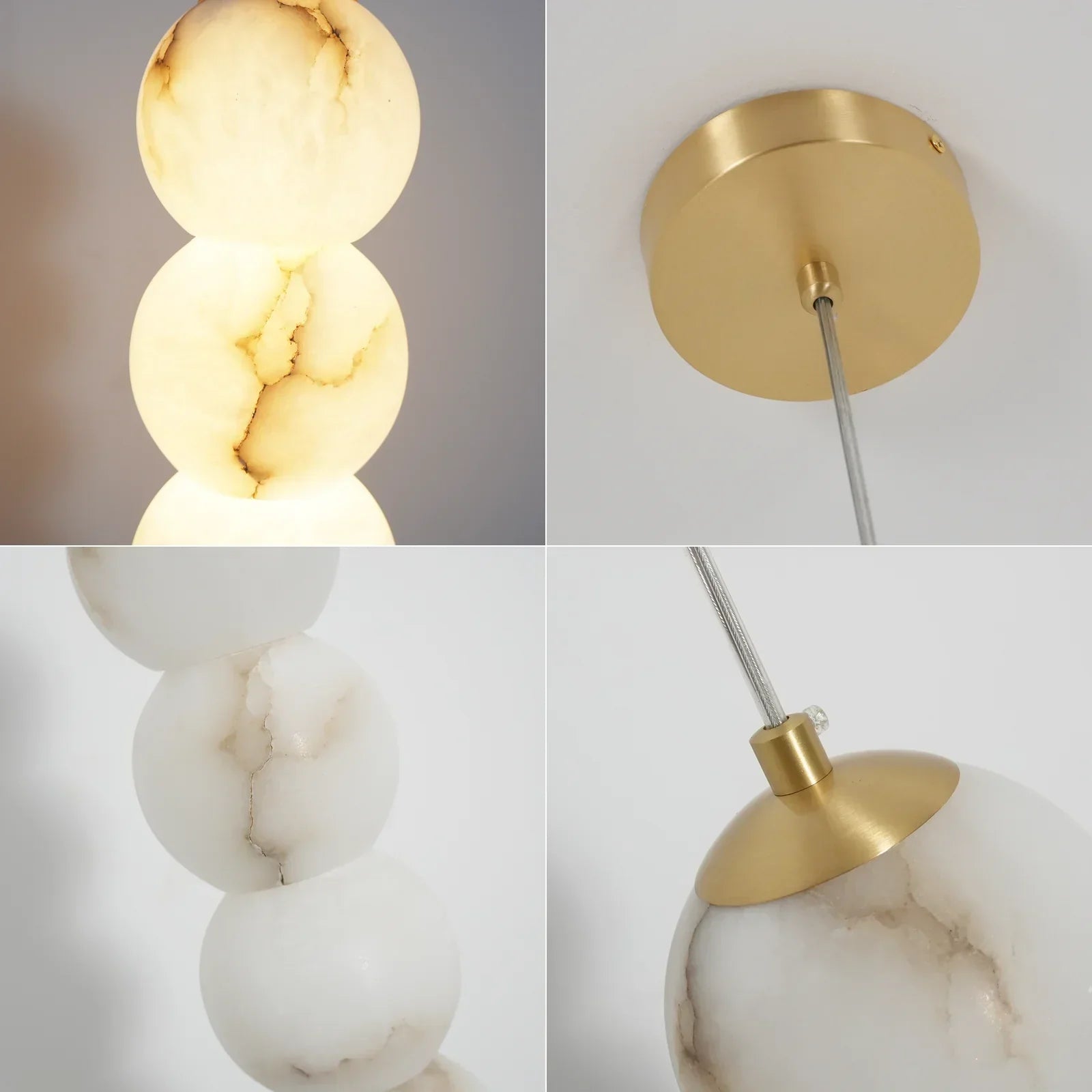 Pearl Alabaster Round Pendant Light | wildoxy