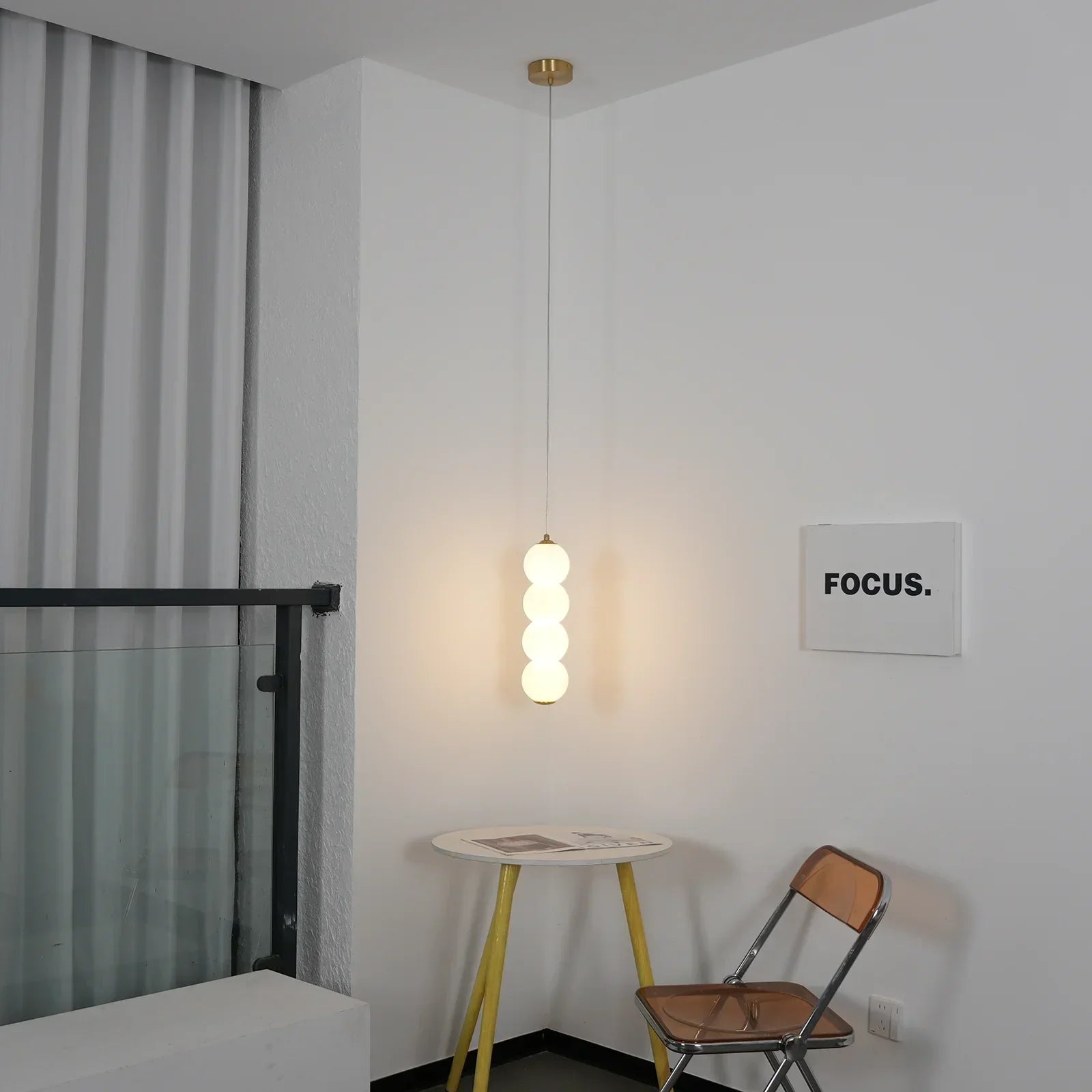 Pearl Alabaster Round Pendant Light | wildoxy