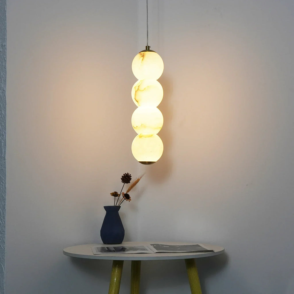Pearl Alabaster Round Pendant Light | wildoxy