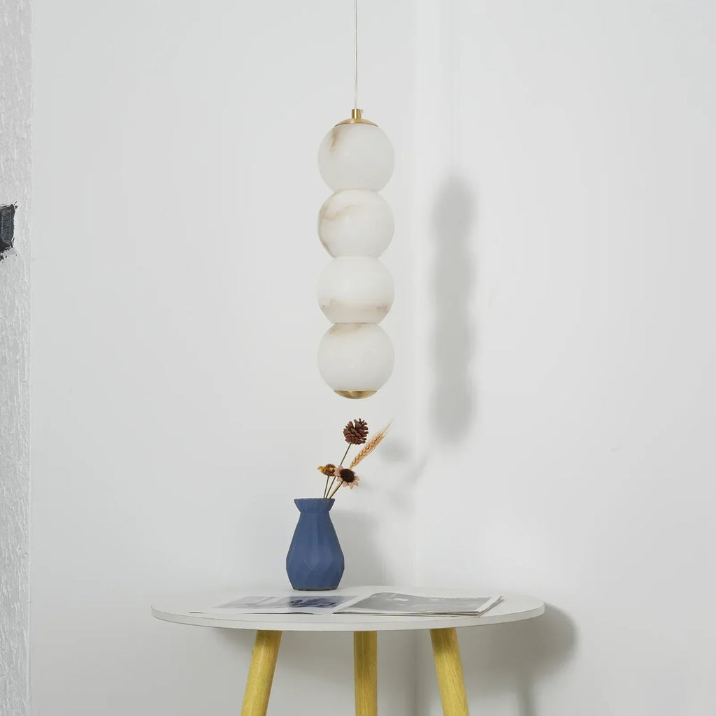 Pearl Alabaster Round Pendant Light | wildoxy