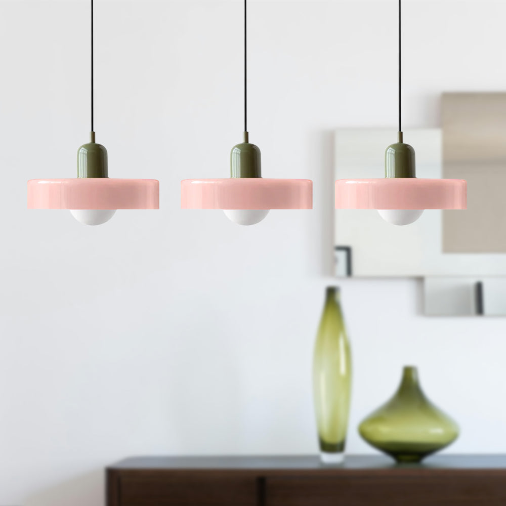 Three Glass Shade Pendant Light — Warm Ambient Glow